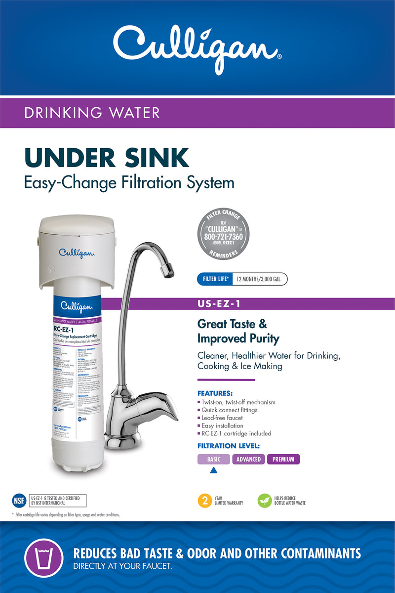 US-EZ-1 EZ-Change Under-Sink Drinking Water Filter System - Basic