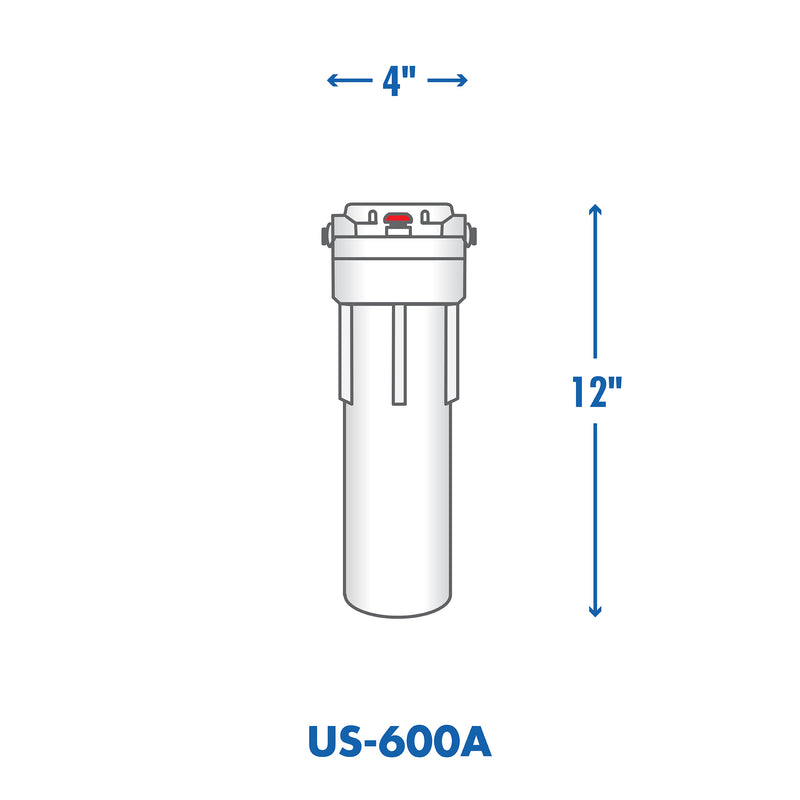 US-600A Undersink Opaque Housing, D-20A Cartridge Included