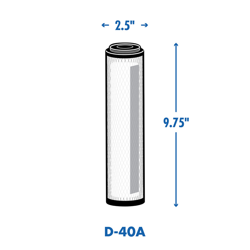 D-40A Carbon Block Replacement Cartridge - Premium Filtration