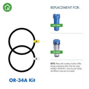 OR-34A 2-Pack O-Ring for HF-150A, HF-160, HF-360A